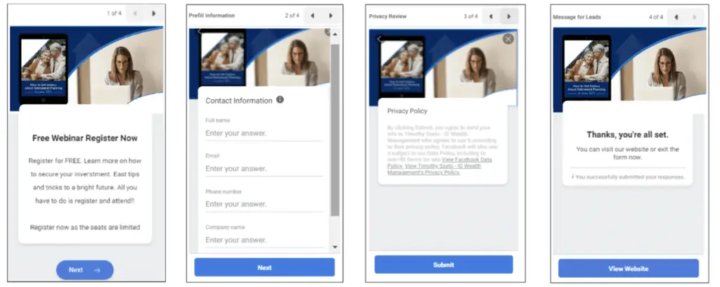 - digital marketing for growing businesses by honeypot marketing Lead Generation - Facebook Forms