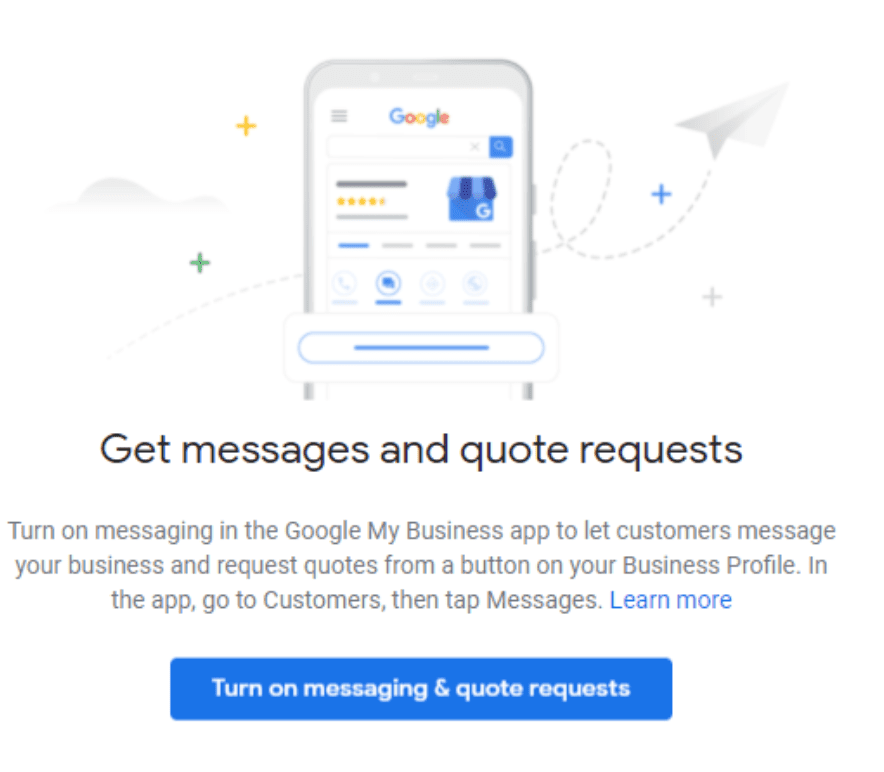 Messaging -  So Customers can chat directly with you!