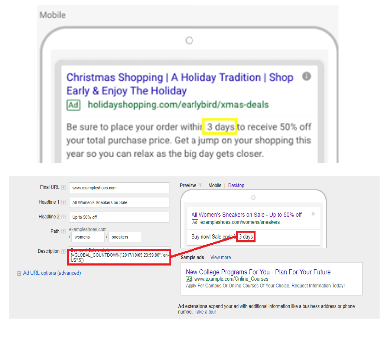 Add Countdown a Timer to Google Ads
