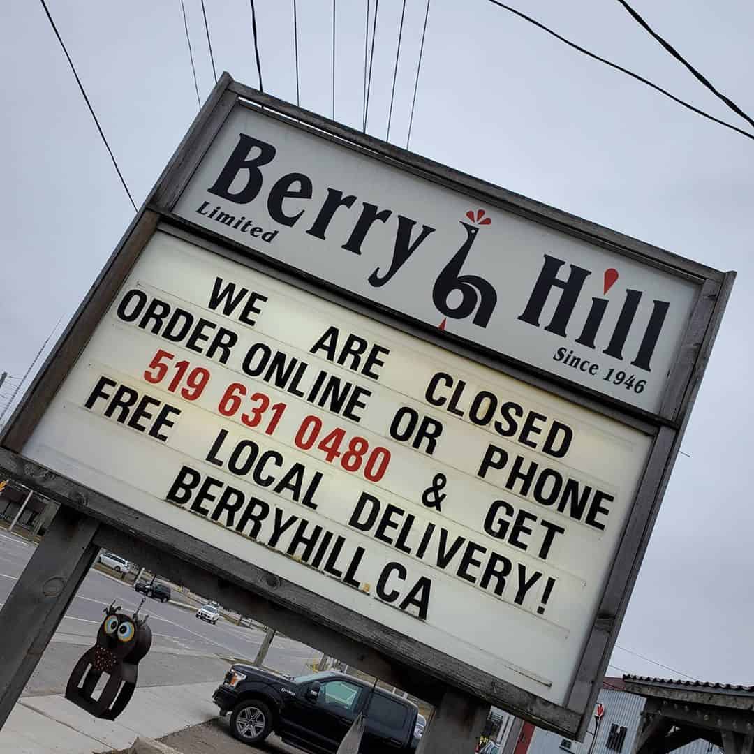 Berry Hill road sign
