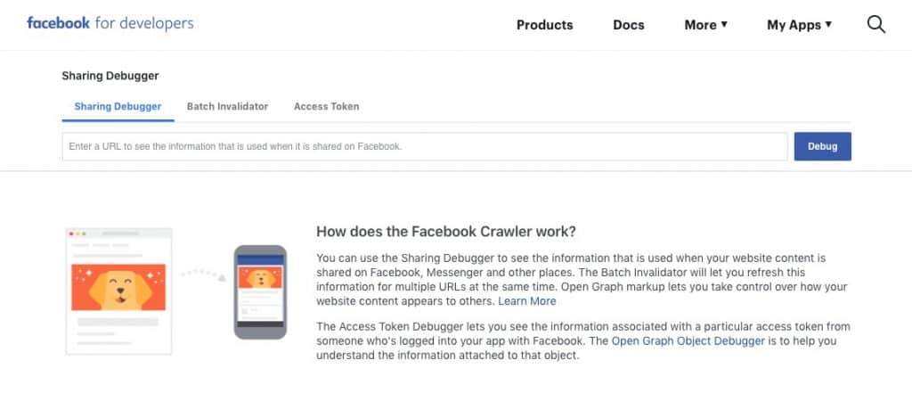 How to update your facebook image and description in the Facebook Debugger