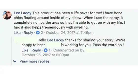 - marketing numérique pour les entreprises en croissance par honeypot marketing Page de destination de Pâques, bloc 5 : témoignages de clients Facebook