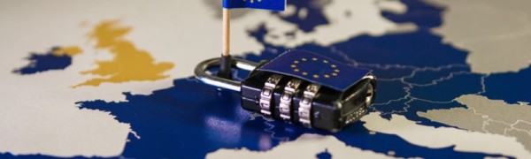 GDPR Checklist and Map with Lock.