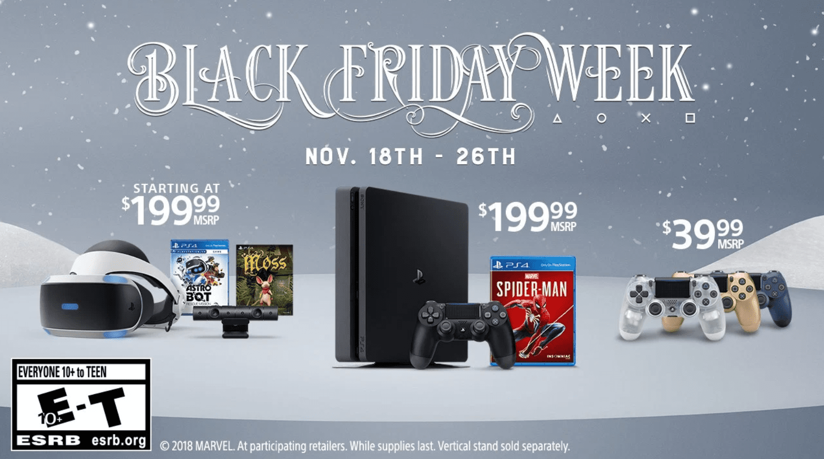 Image showing Sony Playstation Black Friday bundle offers.