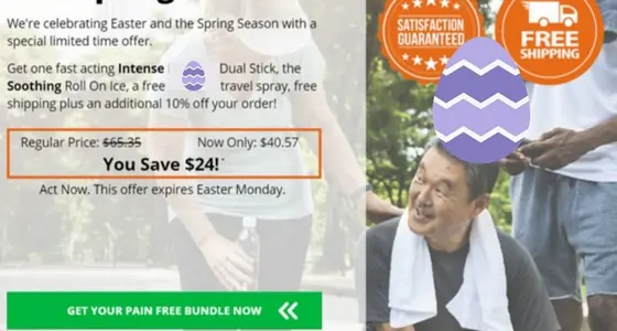 - marketing numérique pour les entreprises en croissance par honeypot marketing Page de destination de vente flash de Pâques pour une campagne saisonnière, au-dessus du pli.