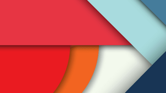 abstract art using material design; a design format created by Google