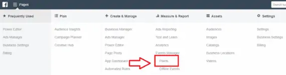 - marketing numérique pour les entreprises en croissance par honeypot marketing cliquez sur les pixels sous la rubrique « mesurer et signaler »