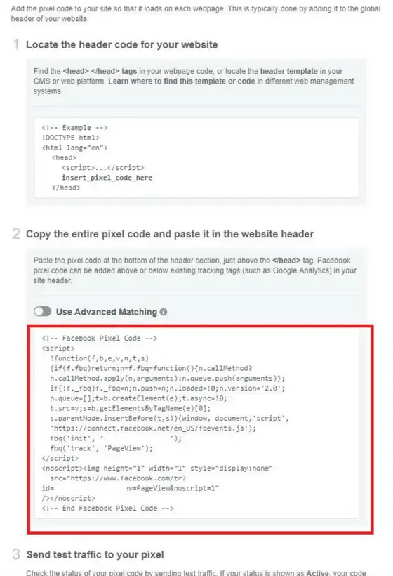 - marketing numérique pour les entreprises en croissance par honeypot marketing un exemple de ce à quoi ressemblerait le code pixel