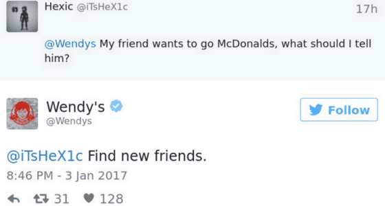 wendys twitter witty tweets social media discussion strategy for relevancy.