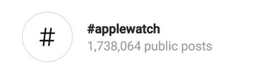 apple watch hashtag search on instagram with over 1.5 million public posts