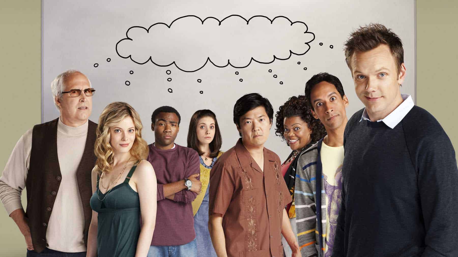Image of the cast of the show, Community.