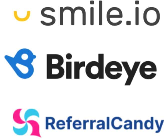 Logos for 3 customer loyalty platforms.