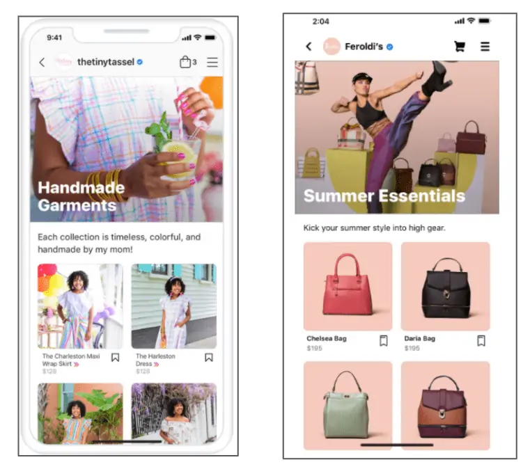 - digital marketing for growing businesses by honeypot marketing Screenshot of Facebook Shops example.