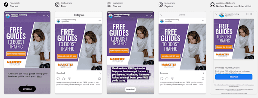 Example of mobile feed lead gen form for Marketer Knows