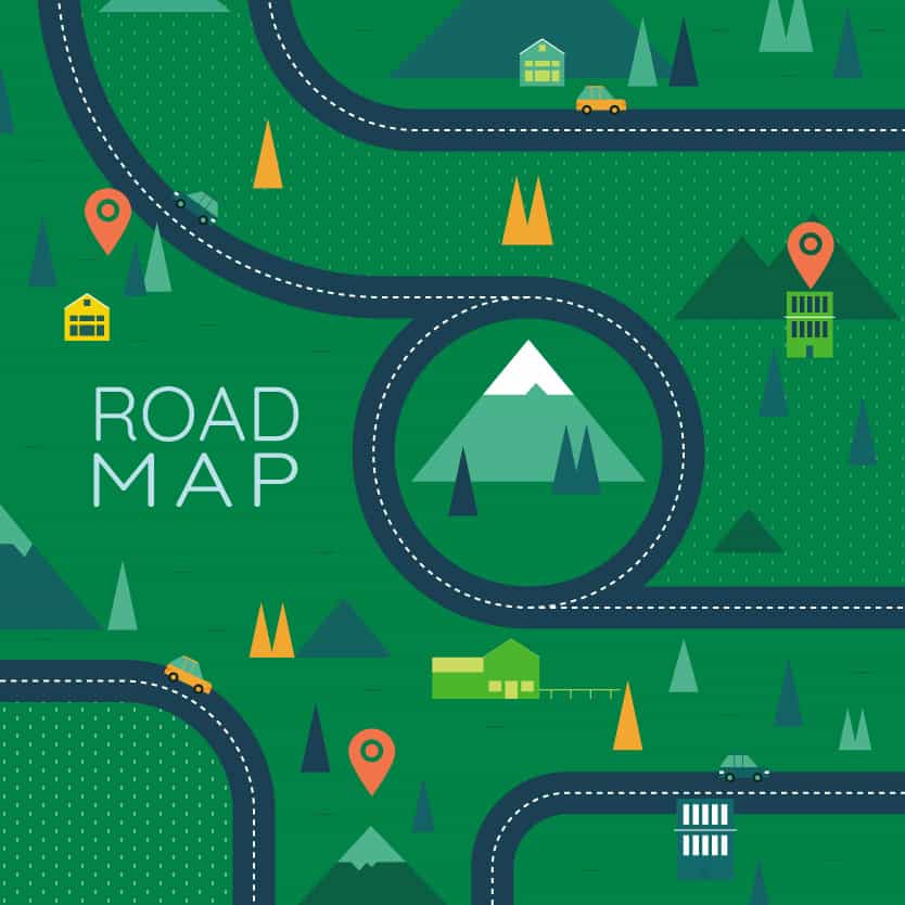 vector image of roadmap