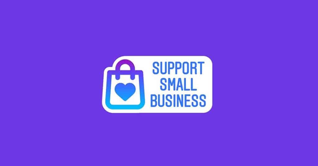image of Support Small Business sticker for Instagram.