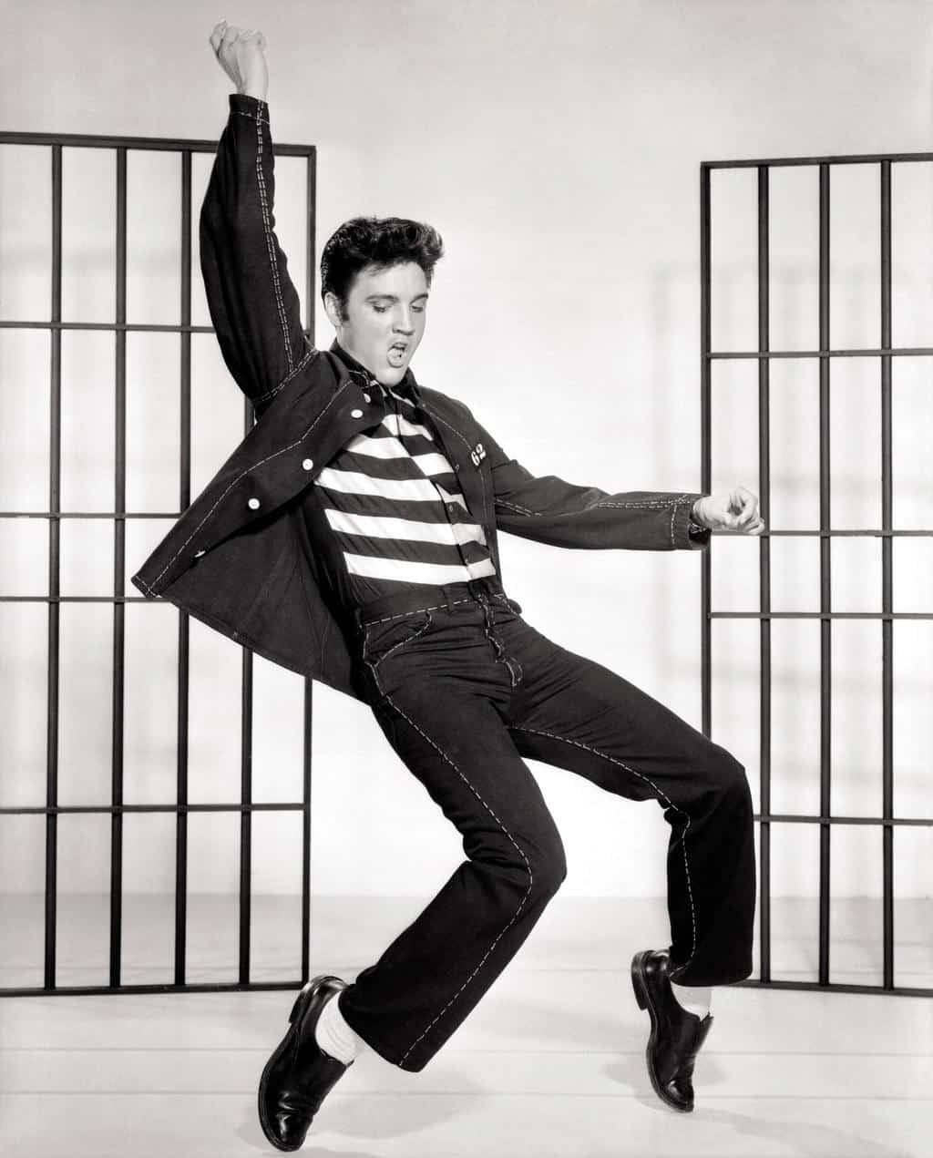 Elvis Presley in iconic pose